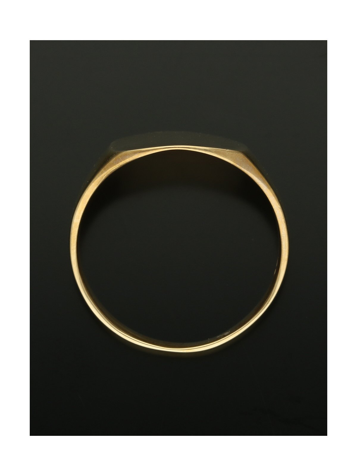 Plain Cushion Signet Ring in 9ct Yellow Gold