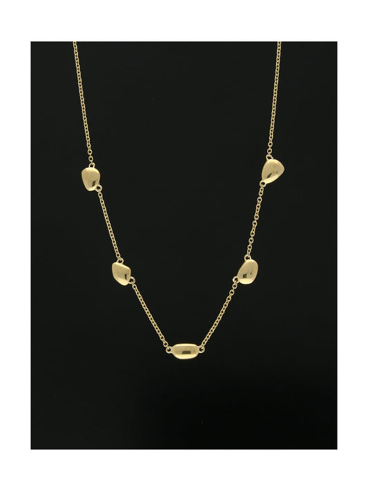 Irregular Oval Shape Necklace in 9ct Yellow Gold