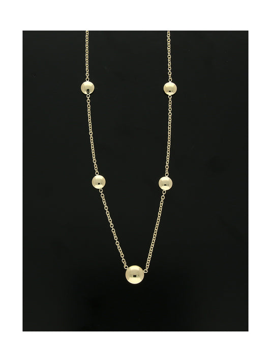 Round Beaded Necklace in 9ct Yellow Gold