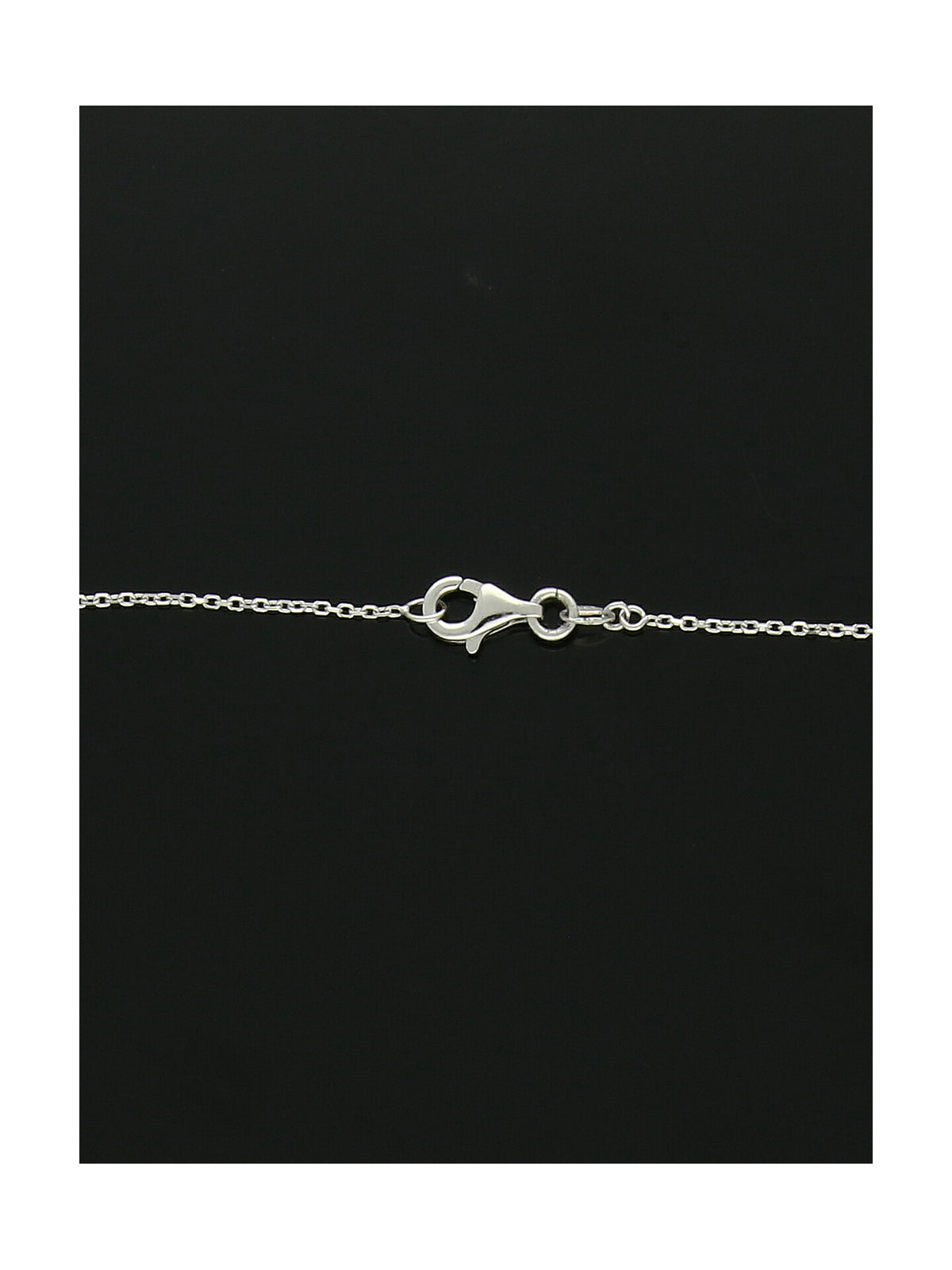 Marquise Bead Station Necklace in 9ct White Gold