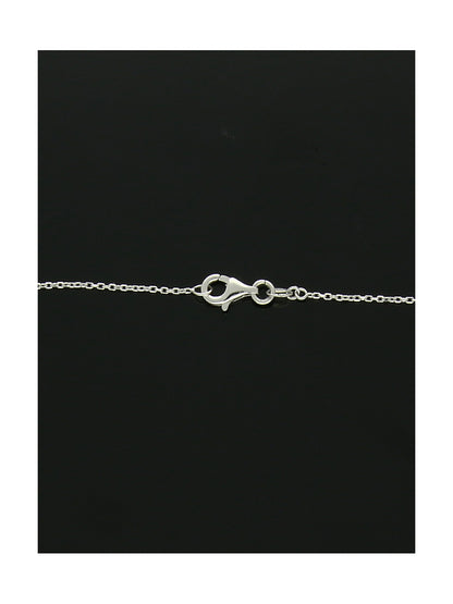 Marquise Bead Station Necklace in 9ct White Gold