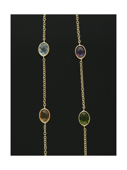 Multi Stone Necklace in 9ct Yellow Gold