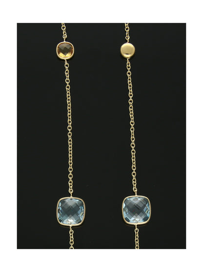 Multi Stone Bead Necklace in 9ct Yellow Gold