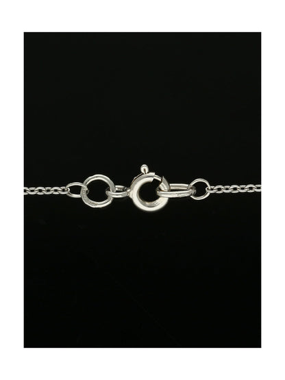 Diamond Three Stone Drop Pendant Necklace in 9ct White Gold