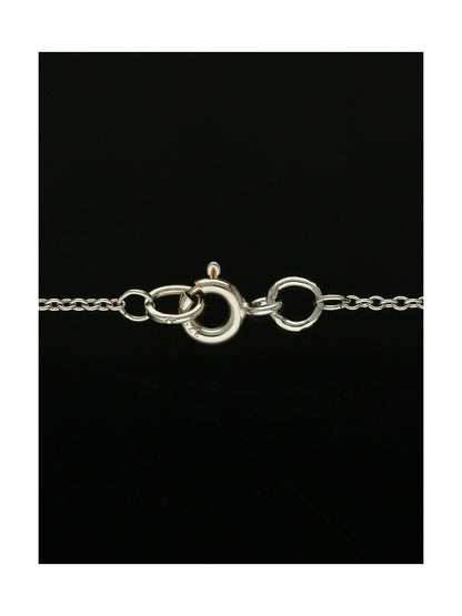 Diamond Three Row Bar Pendant Necklace in 9ct White Gold