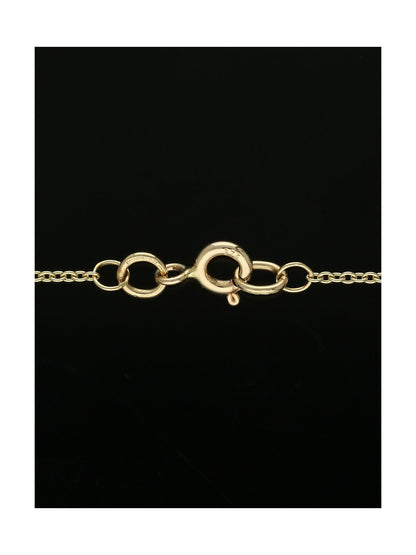 Ruby & Diamond Oval Halo Pendant Necklace in 9ct Yellow Gold