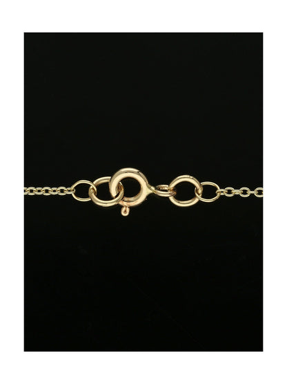 Opal & Diamond Art Deco Style Pendant Necklace in 9ct Yellow Gold
