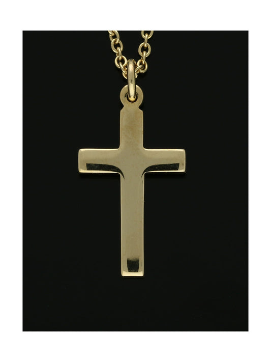 Cross Pendant Necklace 10x17mm in 9ct Yellow Gold