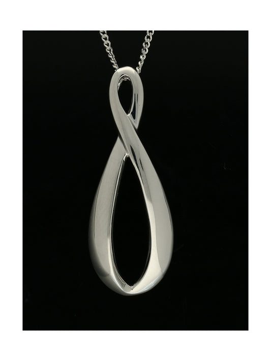 Figure of 8 Necklace in 9ct White Gold