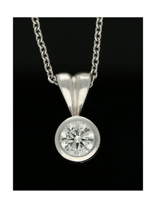 Diamond Solitaire Pendant "The Diana Collection" 0.30ct Round Brilliant Cut in 18ct White Gold