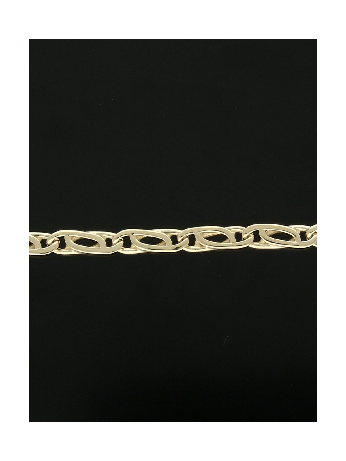 Polished Oval Link Bracelet in 9ct Yellow Gold