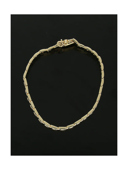 Three Row Brick Bracelet in 9ct Yellow Gold