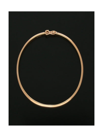 D-Shape Hinged Bangle in 9ct Rose Gold