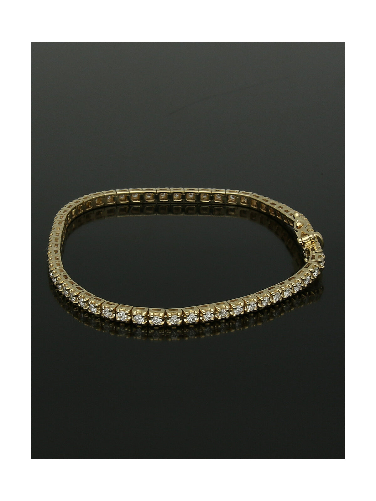 Diamond Line Bracelet 1.53ct in 9ct Yellow Gold