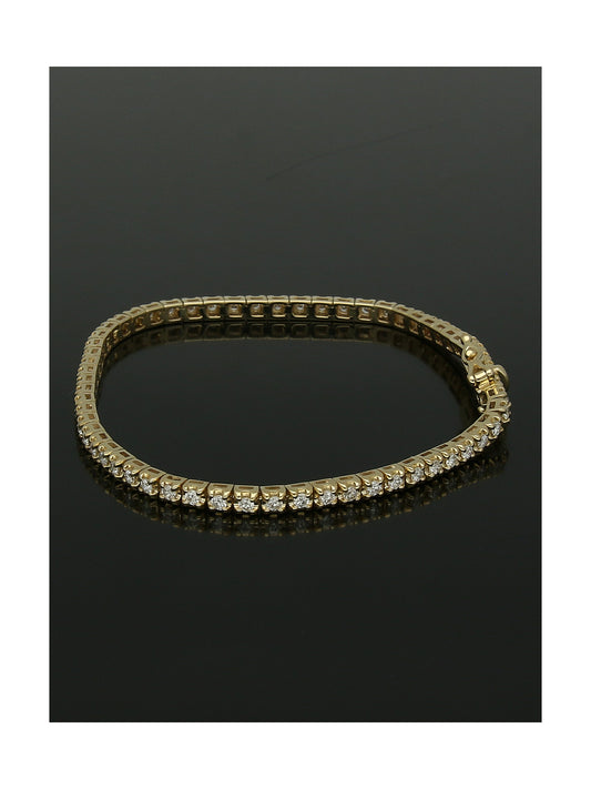 Diamond Line Bracelet 1.53ct in 9ct Yellow Gold