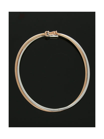 Crossover Bangle in 9ct Rose & White Gold