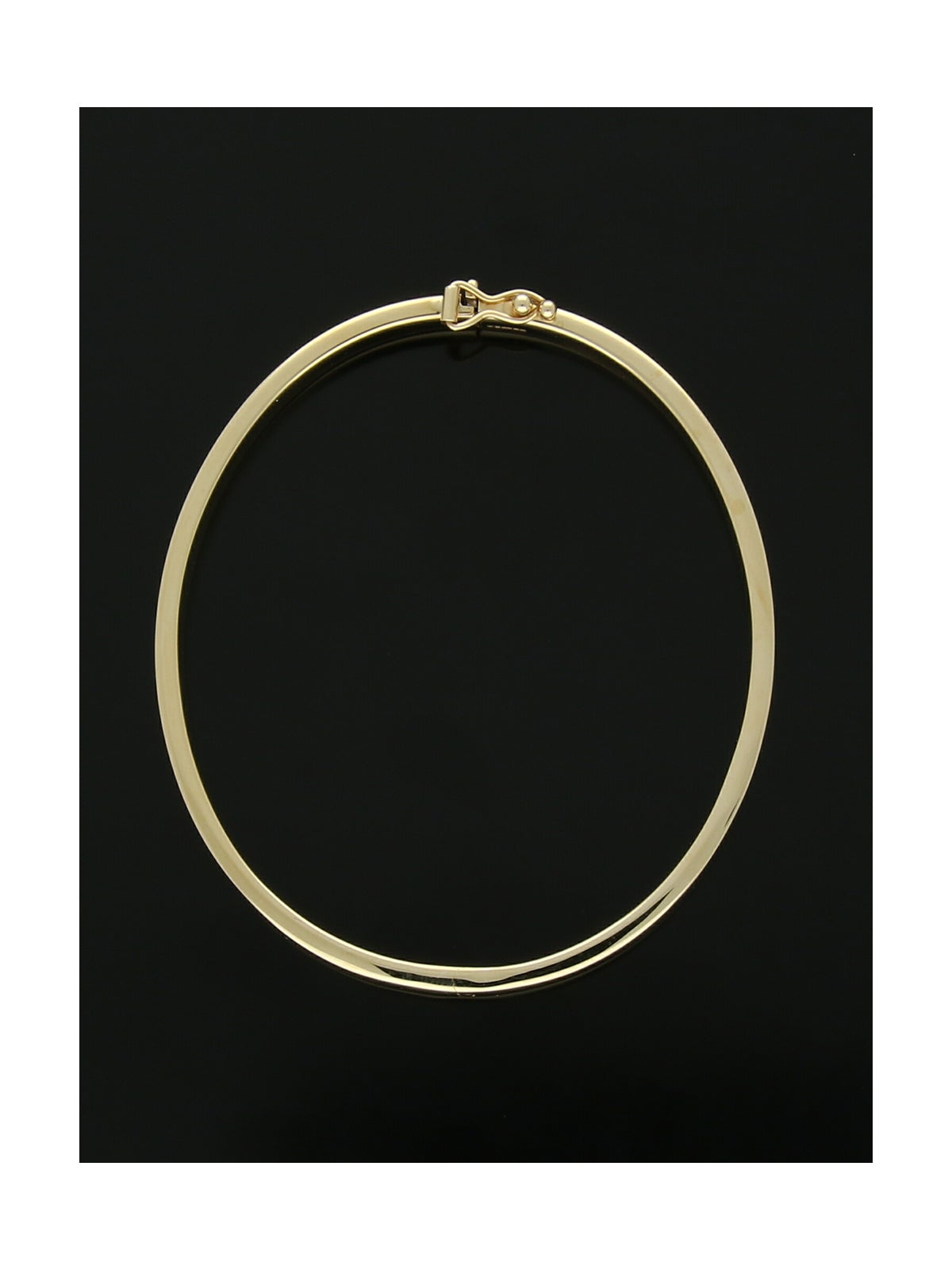 Flat Edge Bangle in 9ct Yellow Gold