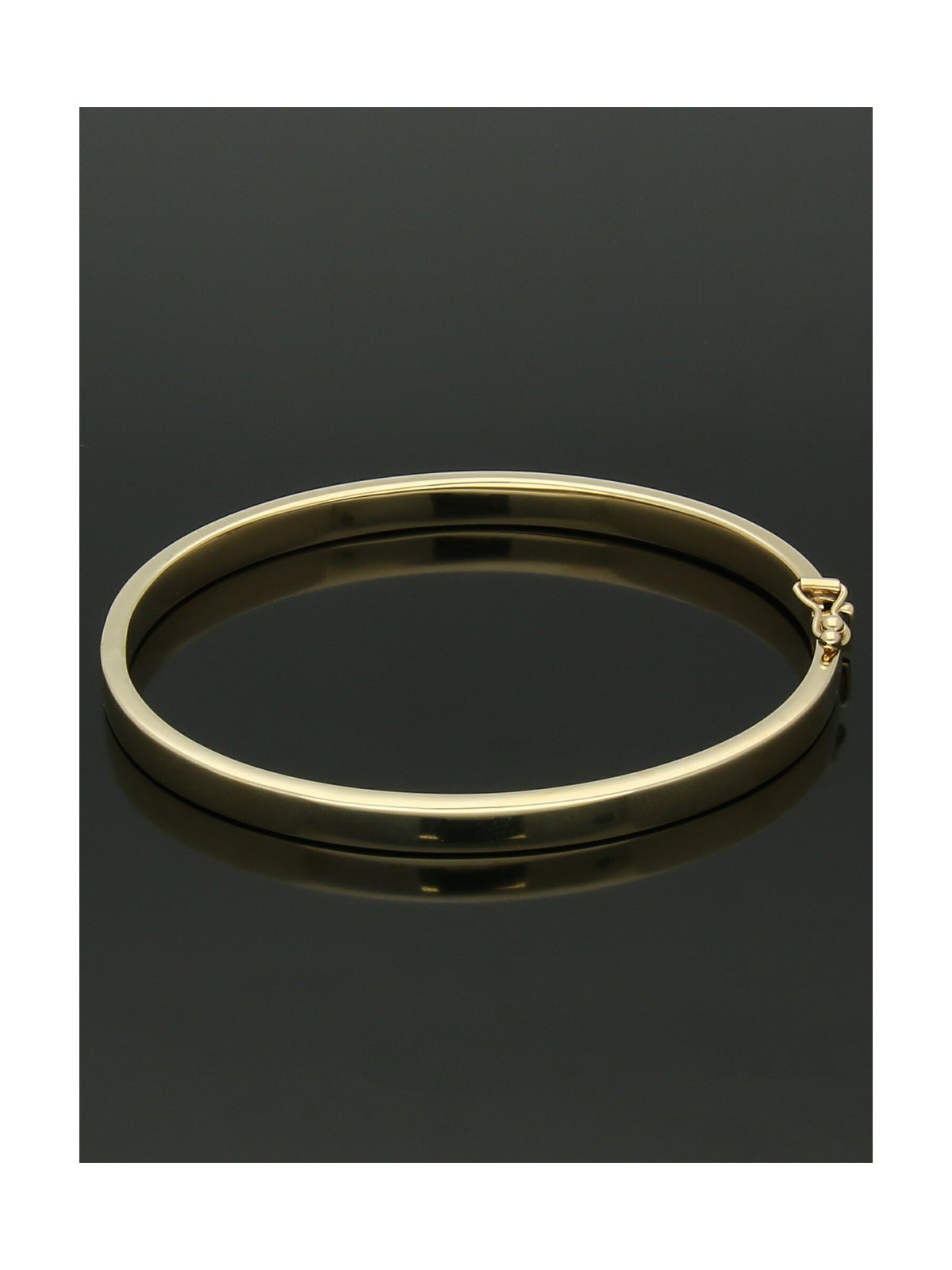 Flat Edge Bangle in 9ct Yellow Gold