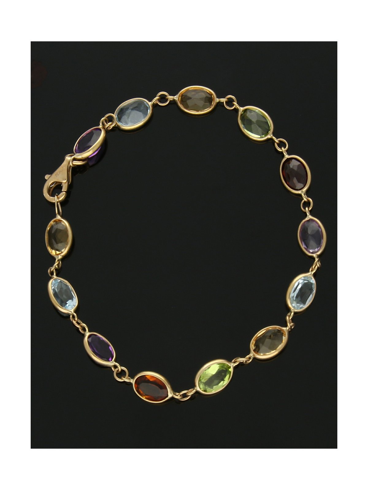 Multi Stone Set Bracelet in 9ct Yellow Gold