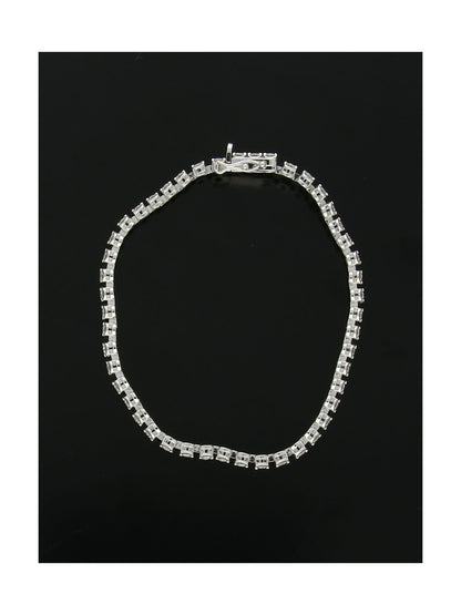 Diamond Set Line Bracelet 1.00ct in 18ct White Gold
