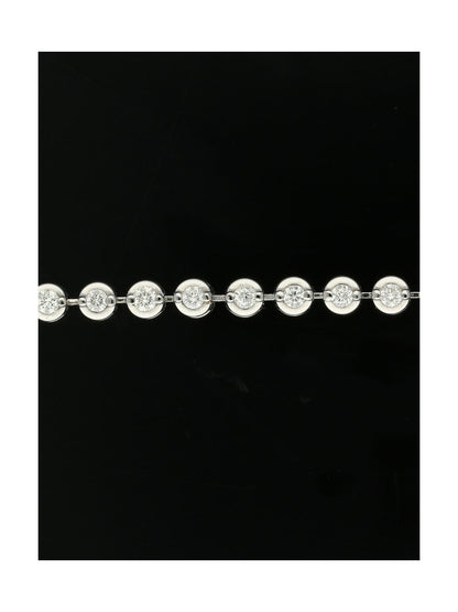 Diamond Set Line Bracelet 1.00ct in 18ct White Gold