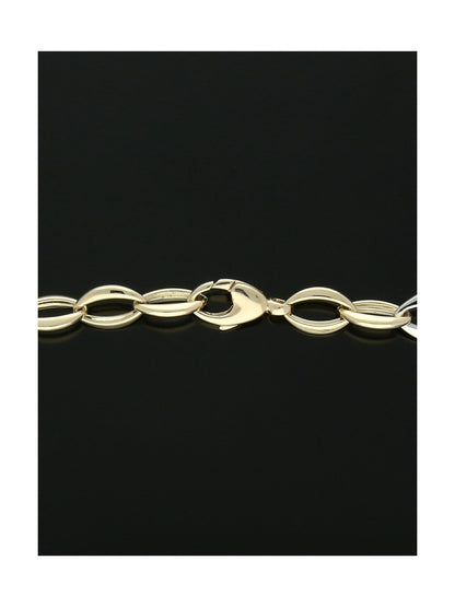 Oval Link Necklace in 9ct Yellow and White Gold