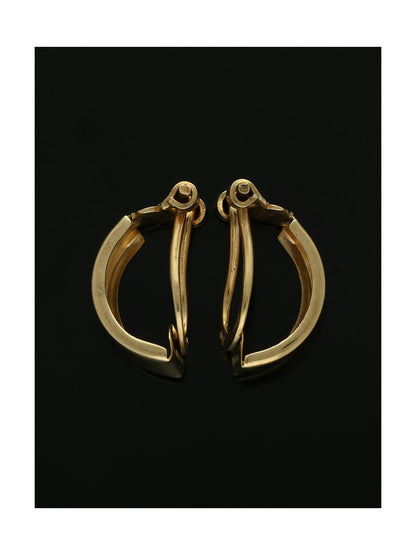 Clip Hoop Earrings in 9ct Yellow Gold