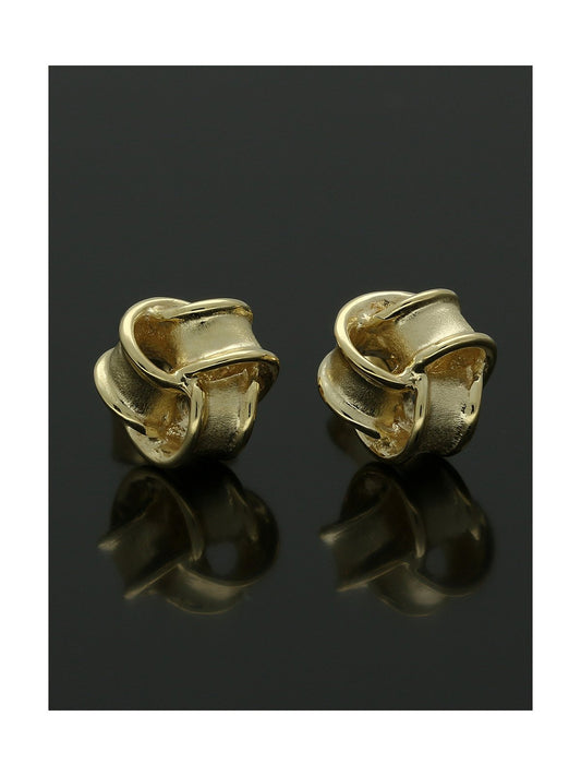 Ribbon Knot Earrings 8mm in 9ct Yellow Gold