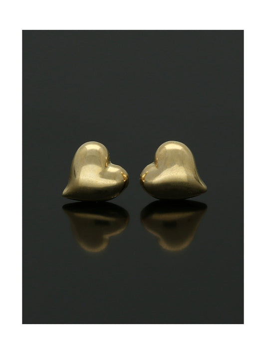 Heart Stud Earrings 6mm in 9ct Yellow Gold