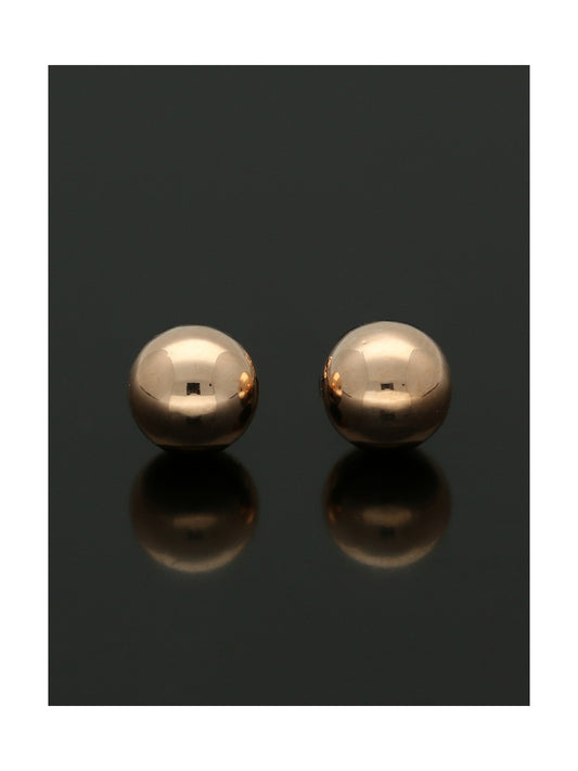 Ball Stud Earrings 6mm in 9ct Rose Gold