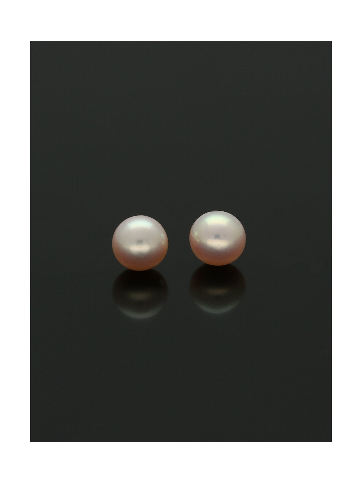 Pink Freshwater Pearl Stud Earrings 5mm in 9ct Yellow Gold