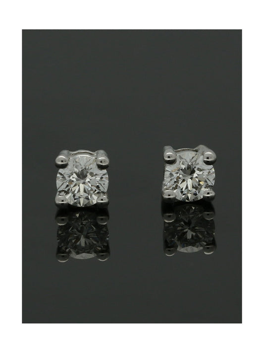 Diamond Solitaire Stud Earrings "The Catherine Collection" 0.20ct Round Brilliant Cut in 18ct White Gold
