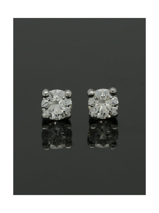 Diamond Solitaire Stud Earrings "The Catherine Collection" 0.40ct Round Brilliant Cut in 18ct White Gold