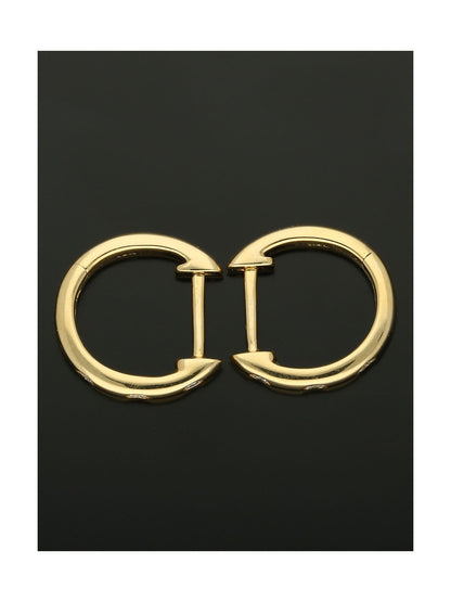 Diamond Set Mini Hoop Earrings 0.15ct in 18ct Yellow Gold