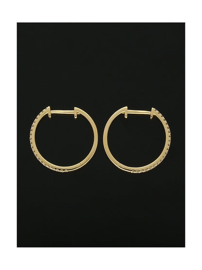 Diamond Hoop Earrings 0.27ct in 18ct Yellow Gold