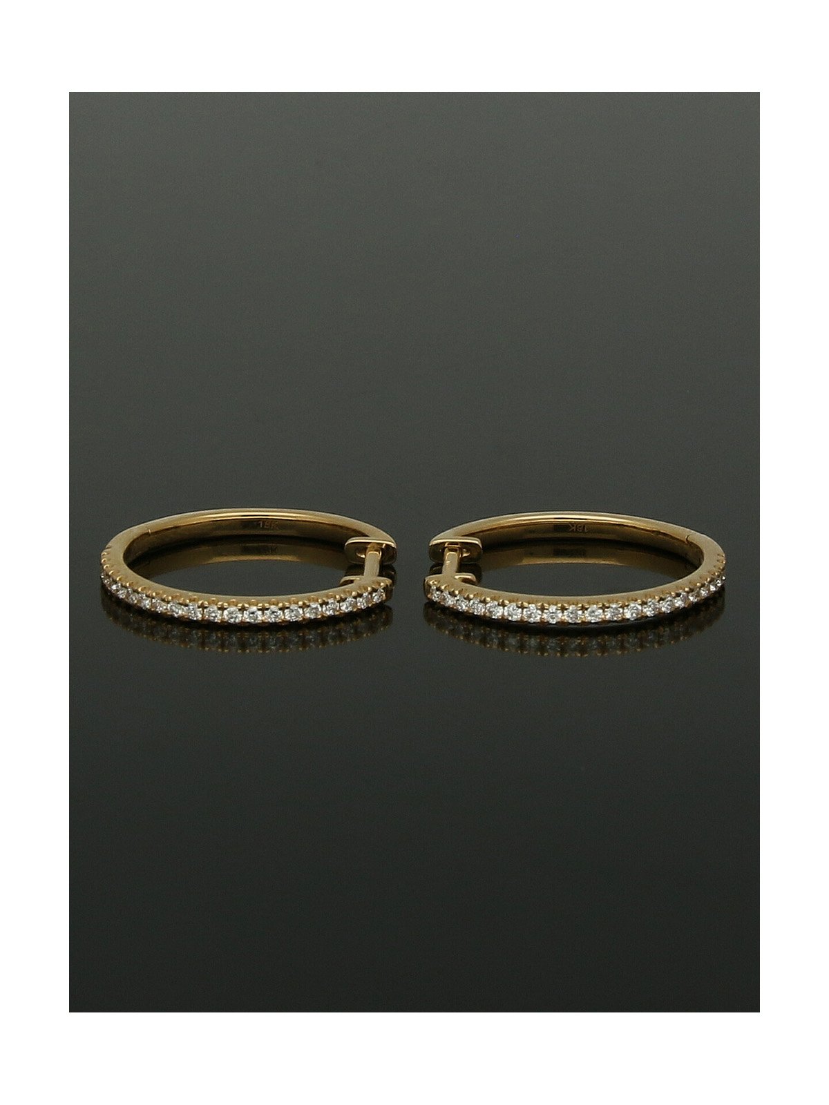 Diamond Hoop Earrings 0.27ct in 18ct Yellow Gold