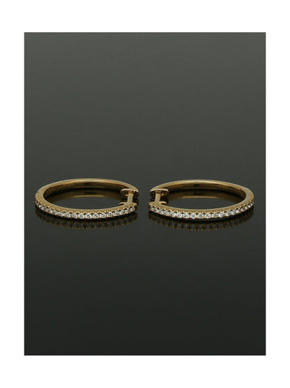Diamond Hoop Earrings 0.27ct in 18ct Yellow Gold