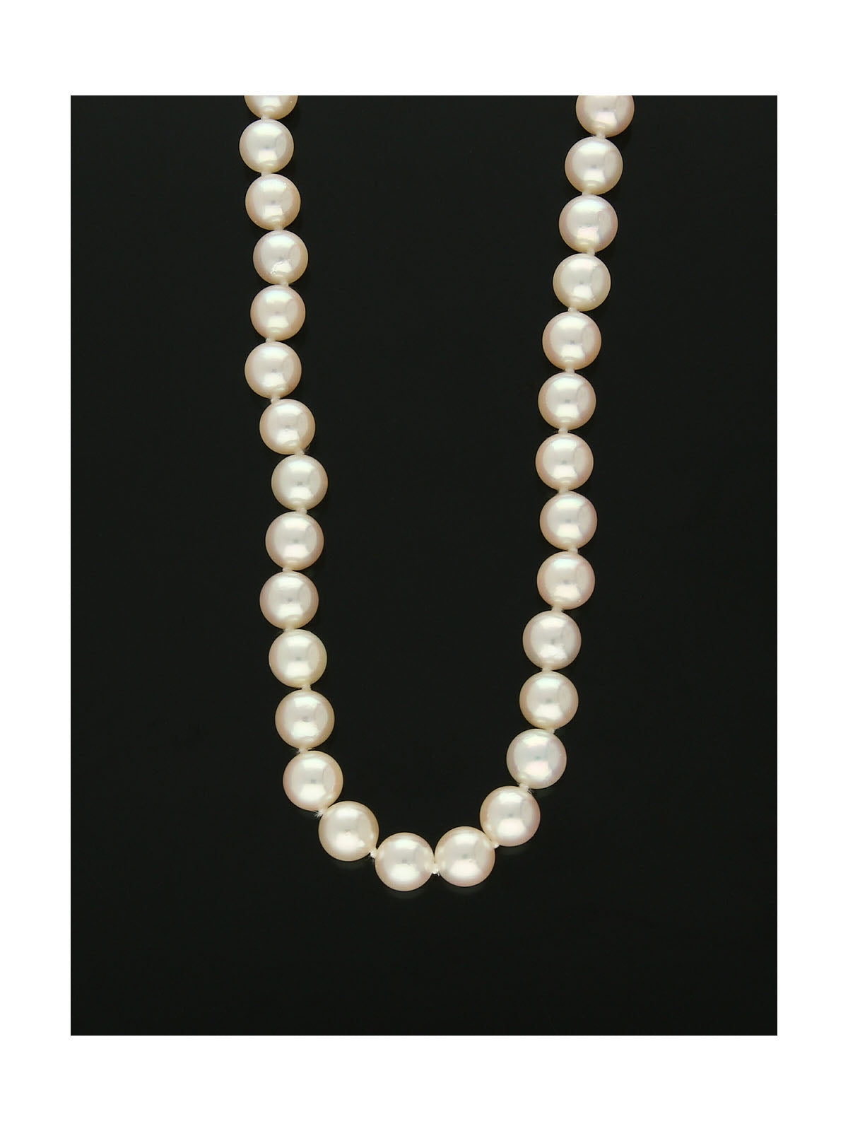 Single Row 7mm Cultured Pearls with 18ct Yellow Gold Ball Clasp