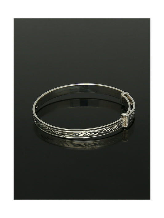 Child's Engraved Bangle in Silver