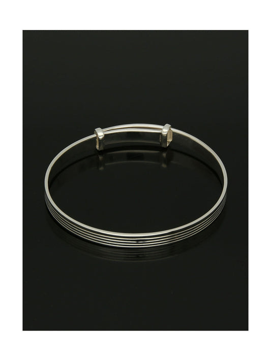 Baby's Engraved 4.5mm Bangle in Silver