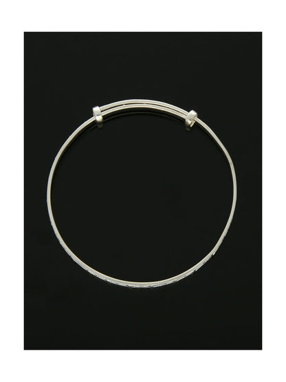 Baby's Engraved 3mm Bangle in Silver