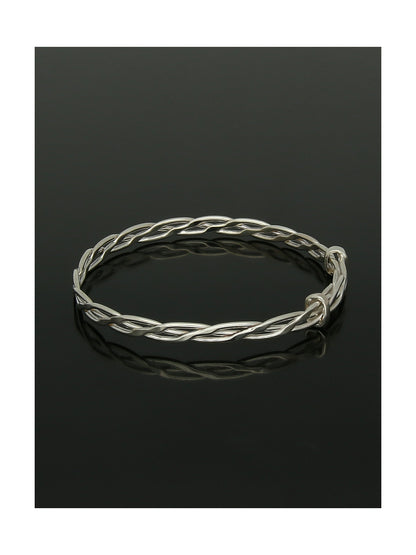 Child's Celtic Expanding Bangle in Silver