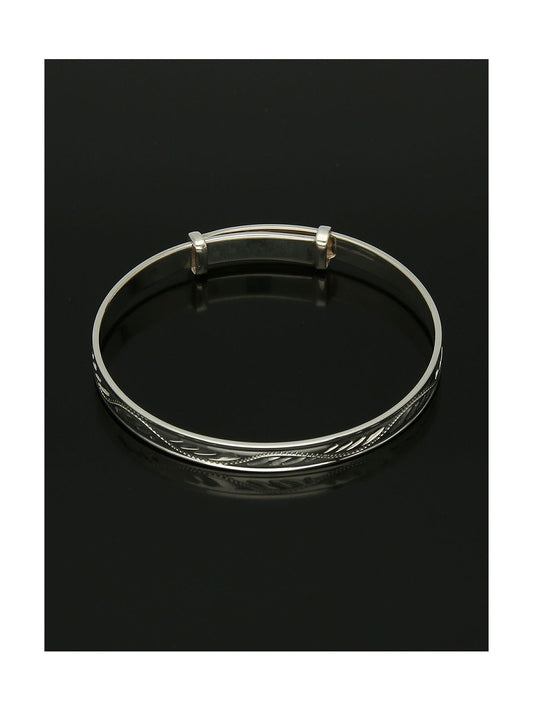 Child's Engraved Bangle in Silver