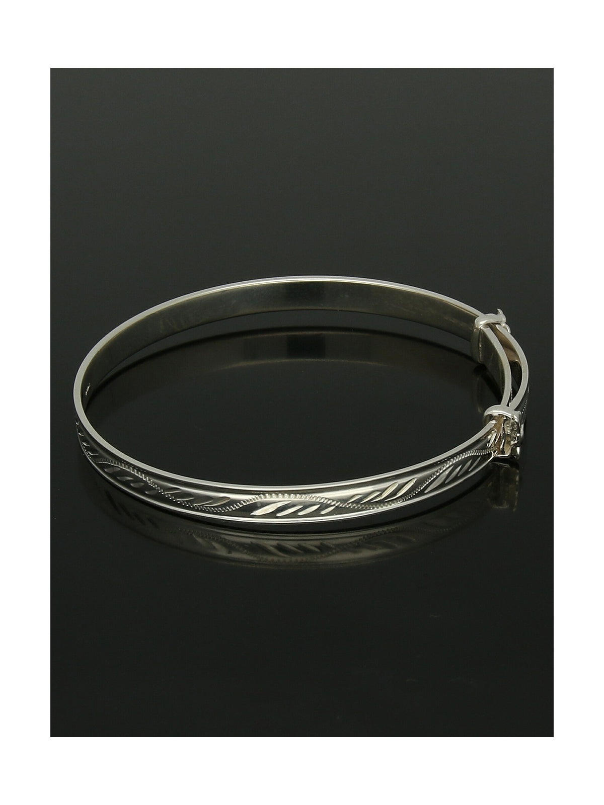 Child's Engraved Bangle in Silver