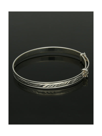 Child's Engraved Bangle in Silver