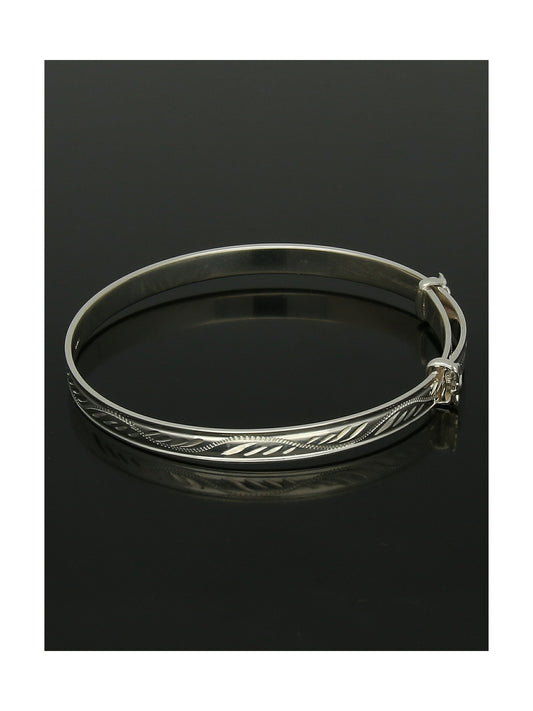 Child's Engraved Bangle in Silver