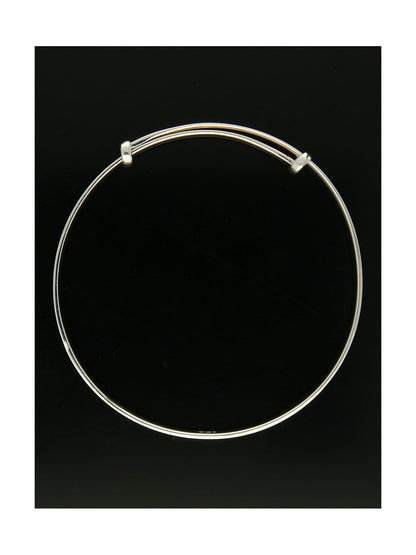 Maids Engraved Bangle in Silver