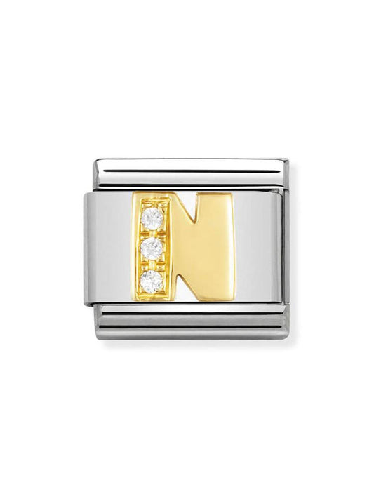 Nomination Classic Letter N Stone Set Charm 030301-14