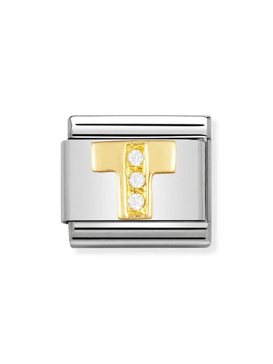 Nomination Classic Letter T Stone Set Charm 030301-20