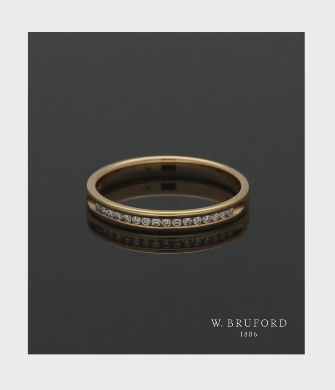 Diamond Half Eternity Ring 0.07ct Round Brilliant Cut in 18ct Rose Gold